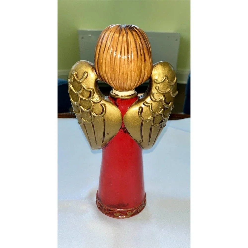 Vintage 1960's Ardco MCM Paper Mache Big Eyes Prayer Angel With Rhinestones